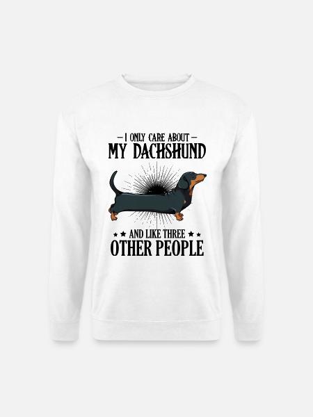 dachshund - Unisex Sweatshirt - white