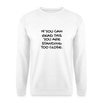 Masque facial disant drôle - dictons drôles - Sweat-shirt Unisexe - blanc - Devant