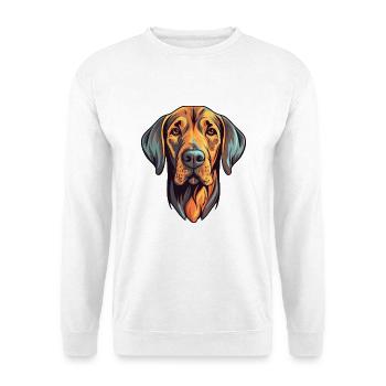Plott Hund Hund Rasse Aquarell Cartoon Kawaii Co - Unisex Pullover - Weiß - Vorne - Alina (178cm) & Michal (187cm)