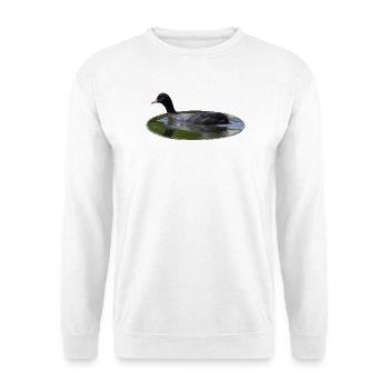 Blässhuhn - Unisex Pullover - Weiß - Vorne - Alina (178cm) & Michal (187cm)