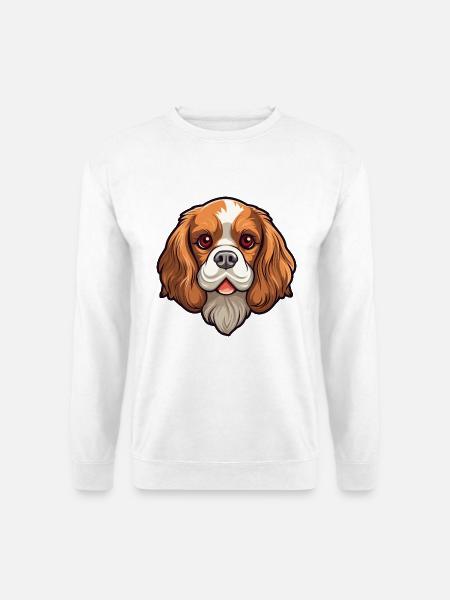 Cavalier King Charles Spaniel Hunderasse Cartoon Ka - Unisex Pullover - Weiß