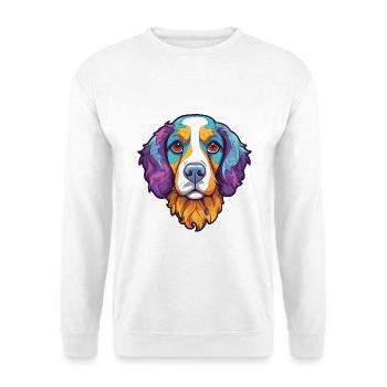 Cao de Castro Laboreiro Hunderasse Cartoon Kawaii I - Unisex Pullover - Weiß - Vorne - Alina (178cm) & Michal (187cm)