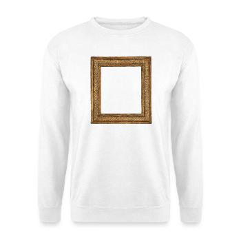 Goldener Bilderrahmen - Unisex Pullover - Weiß - Vorne - Alina (178cm) & Michal (187cm)