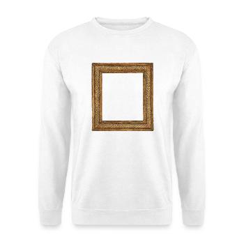 Goldener Bilderrahmen - Unisex Pullover - Weiß - Vorne - Alina (178cm) & Michal (187cm)