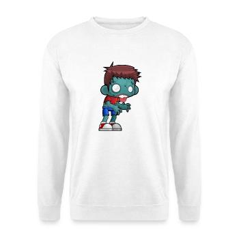 Zombie - Unisex Pullover - Weiß - Vorne - Alina (178cm) & Michal (187cm)