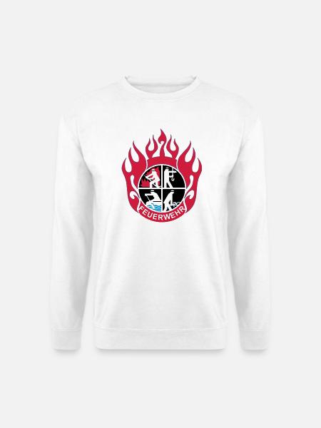 Flamme Feuerwehr Logo mod - Unisex Pullover - Weiß