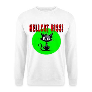 Höllenkatze zischt! 2 - Unisex Pullover - Weiß - Vorne - Alina (178cm) & Michal (187cm)