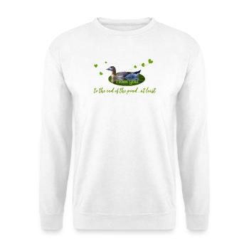 I love you - Unisex Pullover - Weiß - Vorne - Alina (178cm) & Michal (187cm)