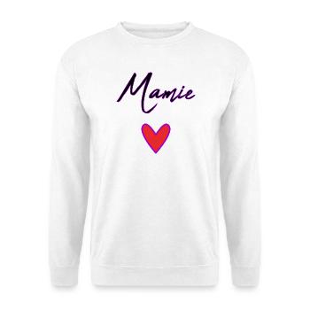 OMA. MAMA. OMA. MUTTERTAG - Unisex Pullover - Weiß - Vorne - Alina (178cm) & Michal (187cm)