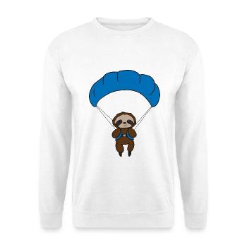 Sloth Paraglider - Unisex Pullover - Weiß - Vorne - Alina (178cm) & Michal (187cm)