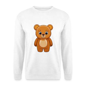 Bear Cute Mascot Cartoon Character Kawaii - Unisex Sweatshirt - white - Front