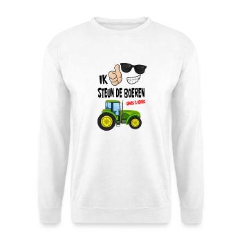 farmers protest with enough is enough for the farmers - Unisex Sweatshirt - white - Front