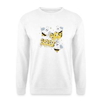 Boo Bees - Unisex Pullover - Weiß - Vorne - Alina (178cm) & Michal (187cm)