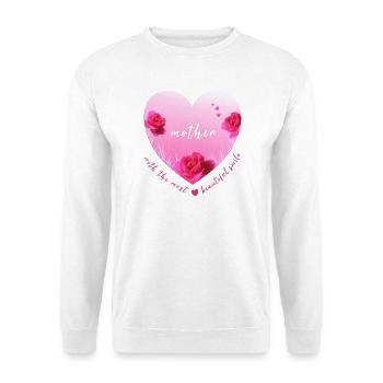 mother Mummy mom mama - Unisex Pullover - Weiß - Vorne - Alina (178cm) & Michal (187cm)