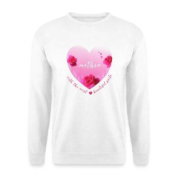 mother Mummy mom mama - Unisex Pullover - Weiß - Vorne - Alina (178cm) & Michal (187cm)