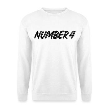 Numéro 4 - quatre - quatrième - quatrième - 4 - numéro 4 - Sweat-shirt Unisexe - blanc - Devant