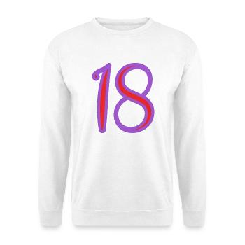 18. 18 YEARS OLD. 18th ANNIVERSARY. BIRTHDAY 18 YEARS. - Unisex Sweatshirt - white - Front