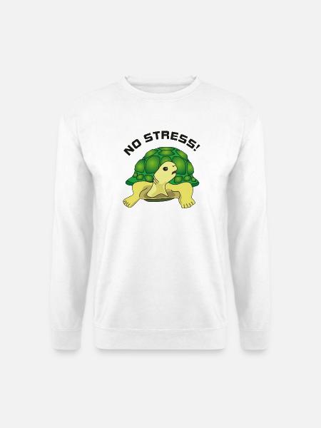 no stress - Unisex Pullover - Weiß