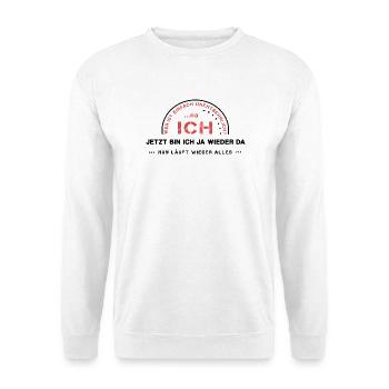 unentbehrlich Ego ich - Unisex Pullover - Weiß - Vorne - Alina (178cm) & Michal (187cm)
