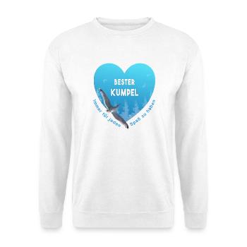 bester Kumpel - Unisex Pullover - Weiß - Vorne - Alina (178cm) & Michal (187cm)