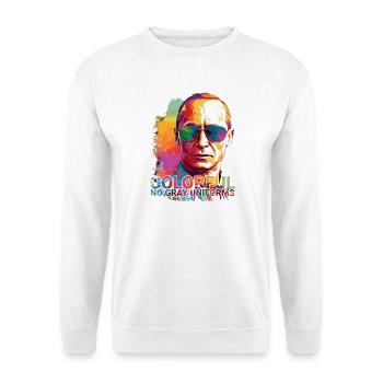 Colorful Resistance #Pu - Unisex Pullover - Weiß - Vorne - Alina (178cm) & Michal (187cm)
