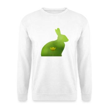 Hase - Unisex Pullover - Weiß - Vorne - Alina (178cm) & Michal (187cm)