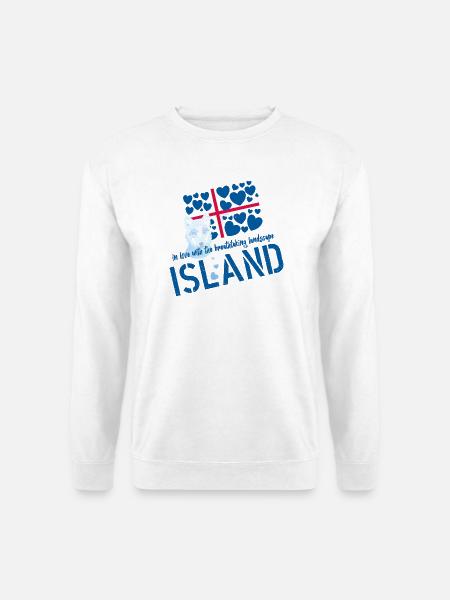Island Polarfuchs Iceland - Unisex Pullover - Weiß
