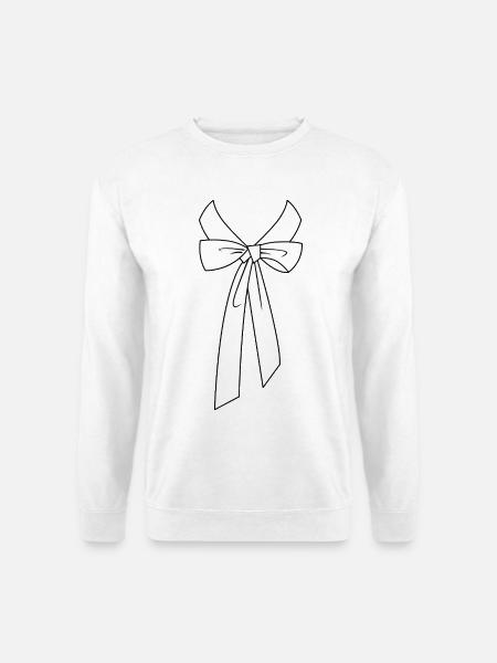 Hemdkragen mit Schleife - Unisex Pullover - Weiß