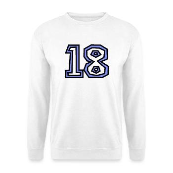 18. 18 YEARS OLD. 18th ANNIVERSARY. BIRTHDAY 18 YEARS. - Unisex Sweatshirt - white - Front