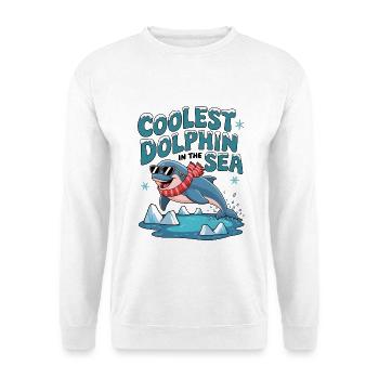 Coolest Dolphin In The Sea - Unisex Sweatshirt - white - Front