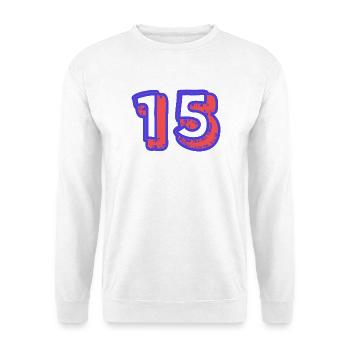 15. 15 ANS. 15e ANNIVERSAIRE. ANNIVERSAIRE 15 ANS. - Sweat-shirt Unisexe - blanc - Devant
