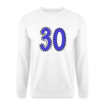 30. 30 YEARS. 30th ANNIVERSARY. 30 YEARS ANNIVERSARY. - Unisex Sweatshirt - white - Front