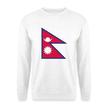Nepal - Unisex Pullover - Weiß - Vorne - Alina (178cm) & Michal (187cm)