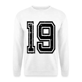 19 Corum schwarz used - Unisex Pullover - Weiß - Vorne - Alina (178cm) & Michal (187cm)
