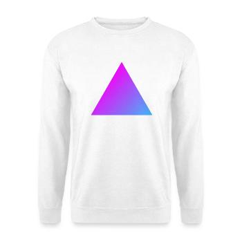 Dreieck Farbig - Unisex Pullover - Weiß - Vorne - Alina (178cm) & Michal (187cm)