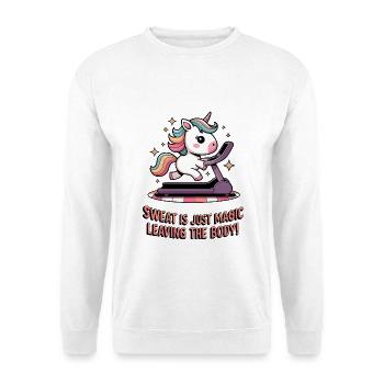 La transpiration est tout simplement magique en quittant le corps ! - Sweat-shirt Unisexe - blanc - Devant
