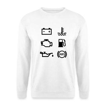 Feux de voiture - Sweat-shirt Unisexe - blanc - Devant