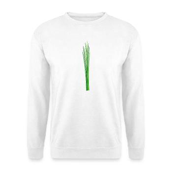 Schnittlauch Lauch Bio Kräuter - Unisex Pullover - Weiß - Vorne - Alina (178cm) & Michal (187cm)