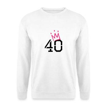40 Krone - 40. Geburtstag - Unisex Pullover - Weiß - Vorne