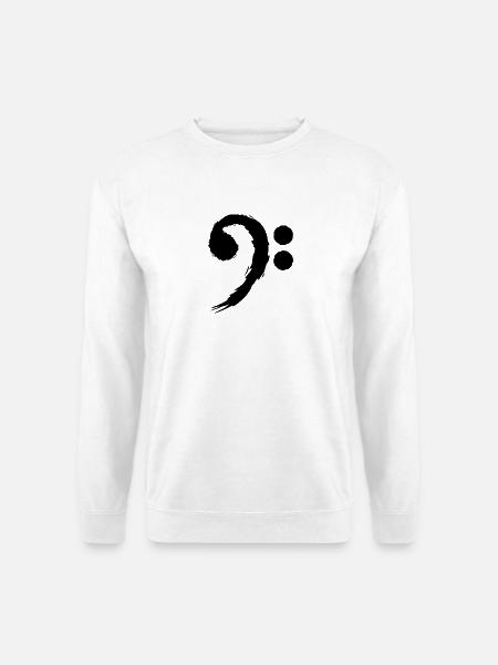 Bass musikalische Symbole - Unisex Pullover - Weiß