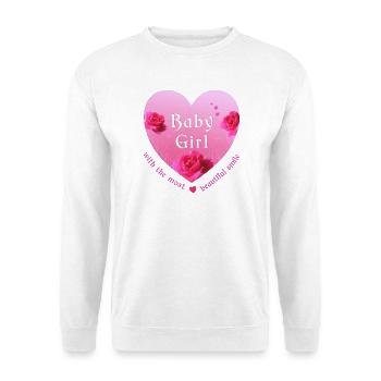 baby girl - Unisex Pullover - Weiß - Vorne - Alina (178cm) & Michal (187cm)