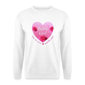 baby girl - Unisex Pullover - Weiß - Vorne - Alina (178cm) & Michal (187cm)