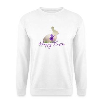 Happy Easter - Unisex Pullover - Weiß - Vorne - Alina (178cm) & Michal (187cm)