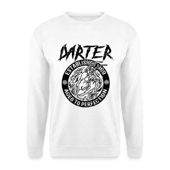 Darter Dart Dartspieler Darten Dartteam Geschenk - Unisex Pullover - Weiß - Vorne - Alina (178cm) & Michal (187cm)