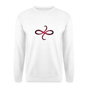 Keltische Symbole Freundschaft - Unisex Pullover - Weiß - Vorne - Alina (178cm) & Michal (187cm)