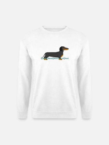 Image du teckel - Sweat-shirt Unisexe - blanc