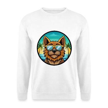 Griffon Bruxellois Hunderasse Cartoon Sonnenbrille - Unisex Pullover - Weiß - Vorne