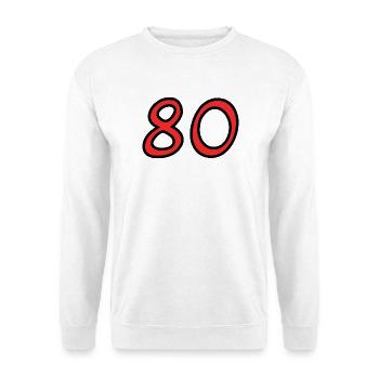 80. 80 JAHRE. 80-JÄHRIGES JUBILÄUM. 80. GEBURTSTAG. - Unisex Pullover - Weiß - Vorne