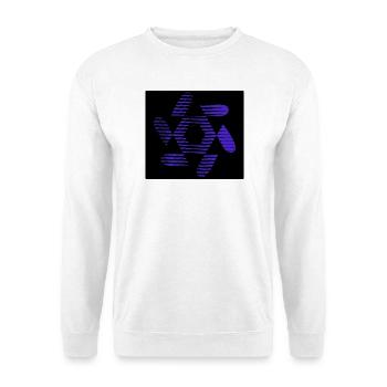 ENTWURF. KUNST. PAPA. MAMA. MODERN. AFRIKA. GEEK. - Unisex Pullover - Weiß - Vorne - Alina (178cm) & Michal (187cm)
