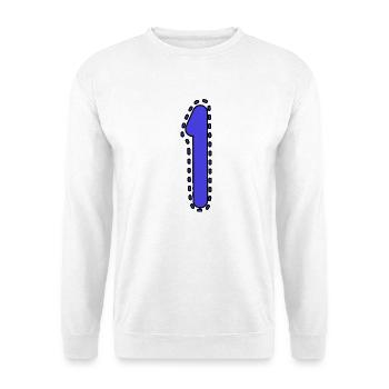1. 1 JAHR. 1. JAHRESTAG. 1 JAHR GEBURTSTAG - Unisex Pullover - Weiß - Vorne